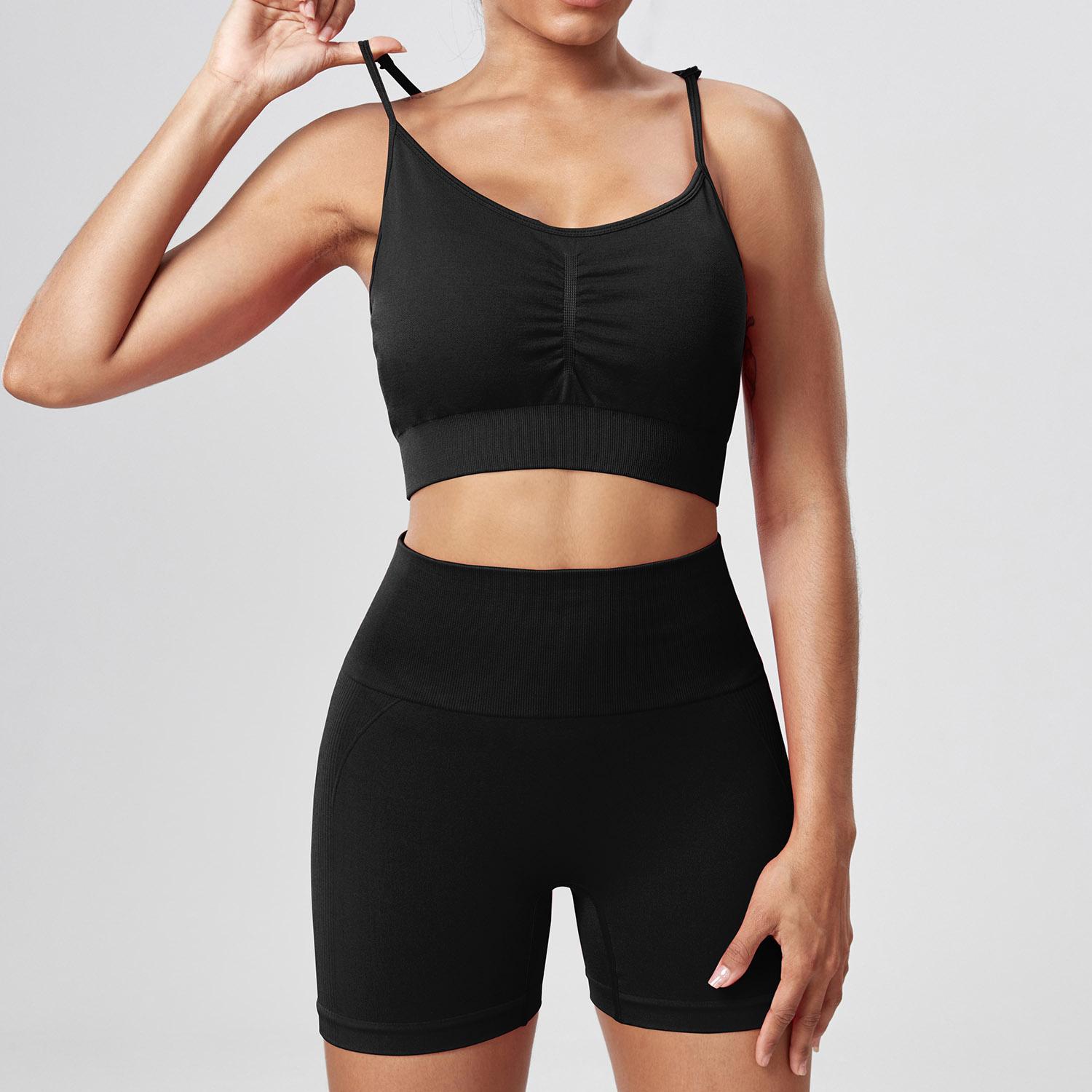 

Бесшовный комплект для йоги из 2 предметов. Бесшовный комплект для спортзала. Шорты для йоги с высокой талией. Бюстгальтеры пуш-ап. Спортивная одежда. Наборы для тренировок. XL