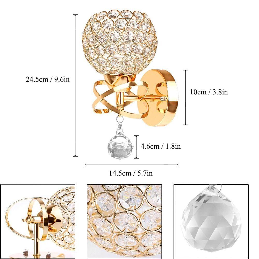 Modern Wall Lamp Luxury Indoor Light Crystal Sconce Lighting  Stairs Corridor Bathroom