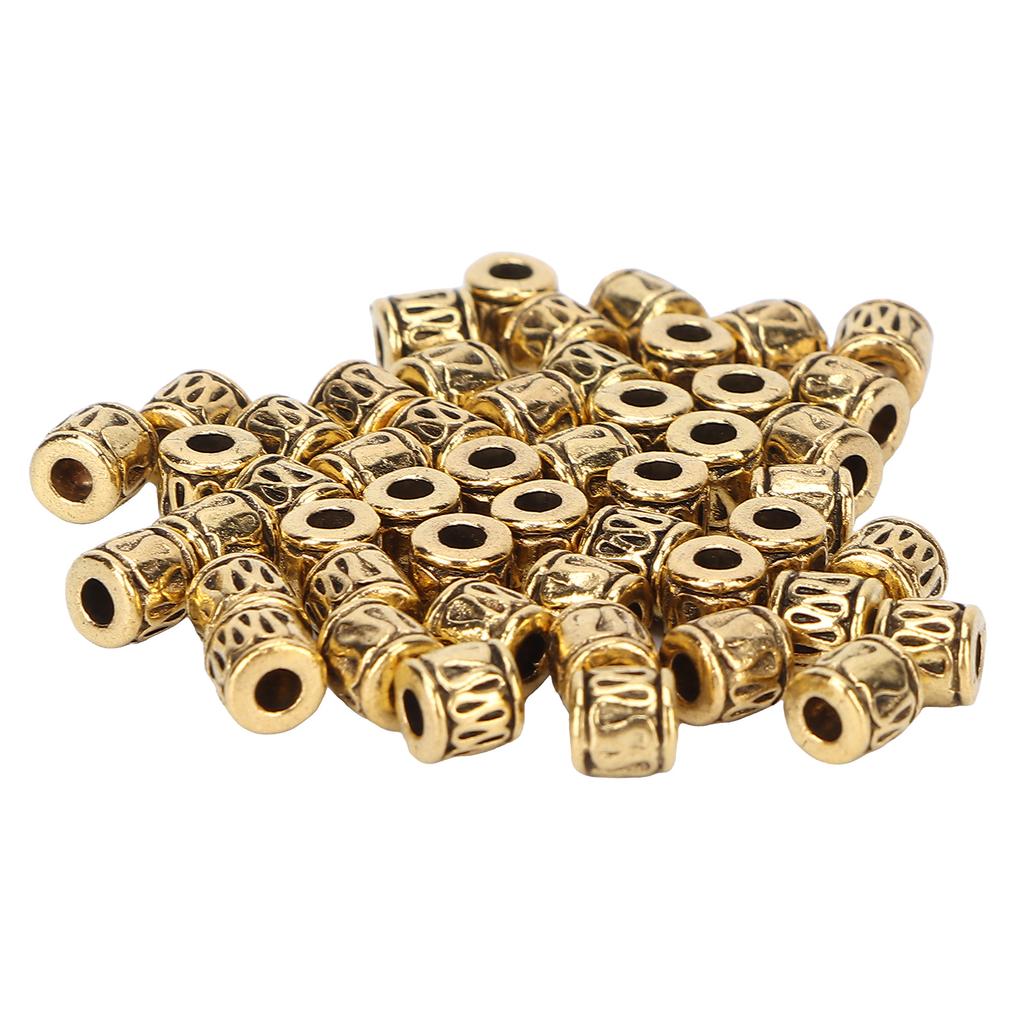 50 szt. Koraliki do zaplatania włosów ze stopu ozdoba do brody dredy pierścionki bransoletka naszyjnik akcesoria do wyrobu złota