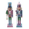 Wooden Christmas Nutcracker Ornament Freestanding Party Favors 15 inch Xmas Decor Xmas Nutcracker Figures for Christmas Table