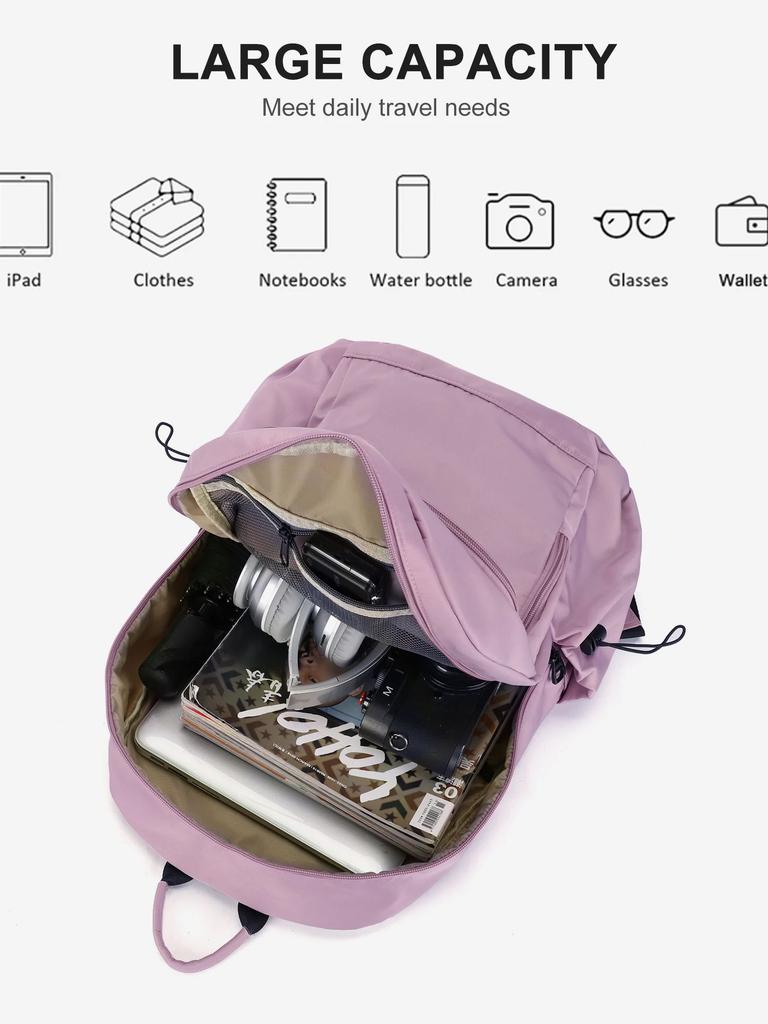 Large Capacity School Backpack For Teen Girls Boys Cute Student Schoolbags, Casual College Travel Laptop Backpack For Women Men