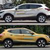 2 st Bilstickers För Nissan Qashqai J10 J11 J12 Vinylfilm Sportstyling Auto Sidokjol Dekal Tuning