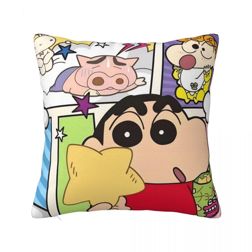 Pillow Cover Crayon Shin-Chans Graphic Cushion Cover Fashion Pillow Case For Sofa Home Decorative Pillowcases