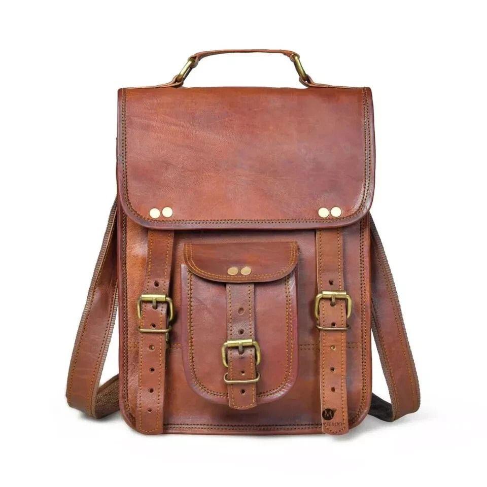 Bag Leather Genuine Messenger Shoulder Men's Crossbody Men Travel Vintage Laptop