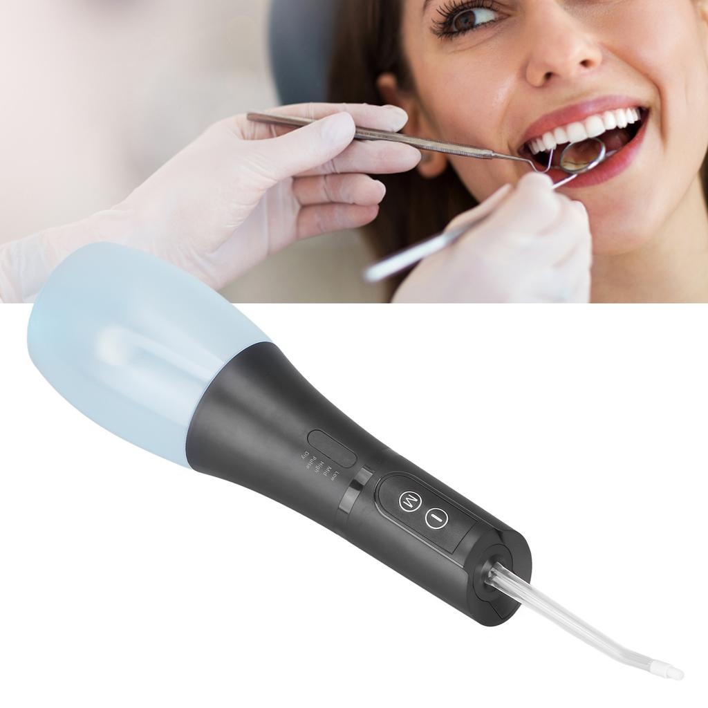 Cordless Dental Oral Irrigator Waterproof Whitening Large Capacity Oral Irrigator for Family ( White)