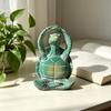 Meditation Yoga Sea Turtle Figurine Small Coastal Beach Animal Sculpture Resin Zen Statue for Aquarium Fish Tank Home Desk Decor