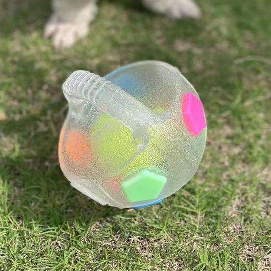 Dog Calming Ball Interactive Football Design Dog Toy Pets Toss And Fetch Toy with Squeaker Treat Dispensing for Small Medium Large Dogs
