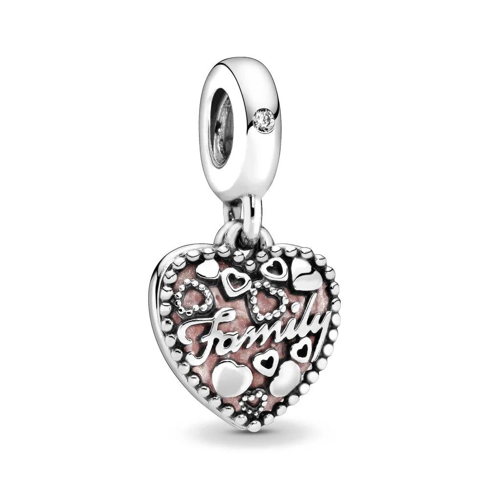 New 925 Silver Family Tree House Charm Pendant with Stars Moon for DIY Bracelet Jewelry Accessories