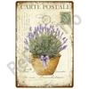 Lavender Metal Sign Plaque Vintage Flowers Tin Sign Wall Decoration For Room Art Garden Kitchen Home Living Room Iron Painting