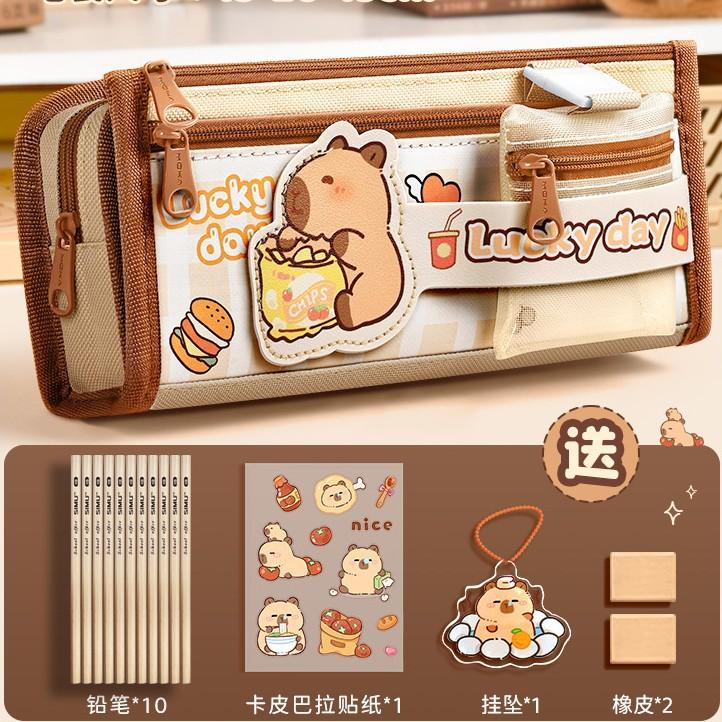 Pencil Case  New Elementary School Girls High-value Large-capacity Stationery Box Girls Junior High School Students