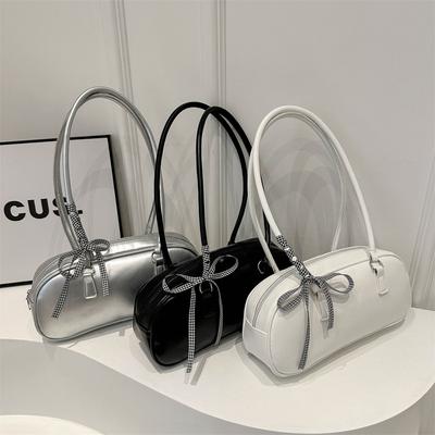Korean Style Fashion Bow Handbag for Women New Niche Design Underarm Bag Large Capacity Pillow Bag Trendy