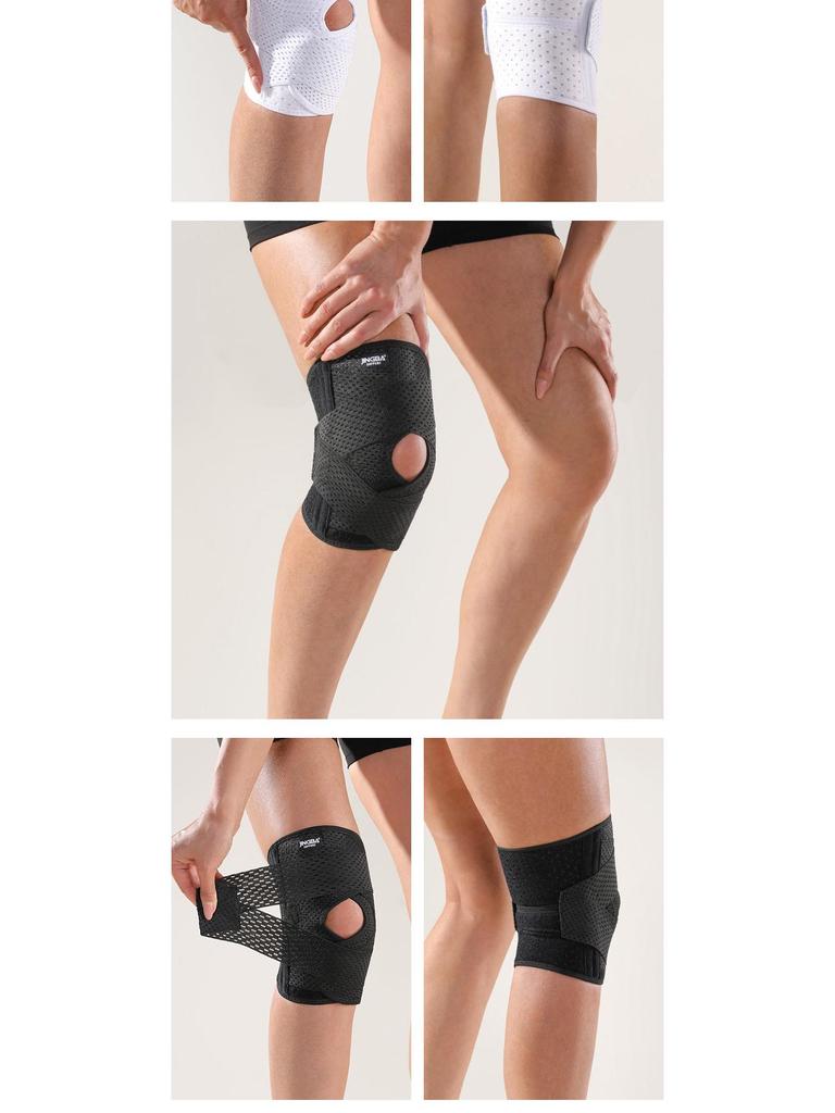 JINGBA Sports Anti-Slip Knee Pad with Pressurized Spring Support – Breathable Protective Gear for Outdoor Basketball