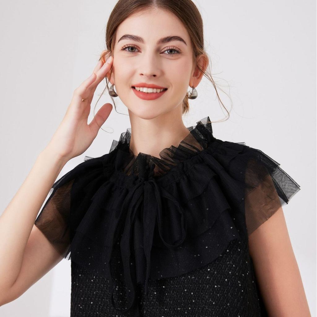 Shirt Detachable Collar Shoulder Wraps Shawls for Women Small Fake Collar Decorative Sweater Blouse Tops Shirt False Collar