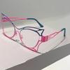Butterfly Shaped Eyeglasses Women Fashion Hollowed Rim Blue Light Blocking Optical Frames Trendy Stylish Design Glasses