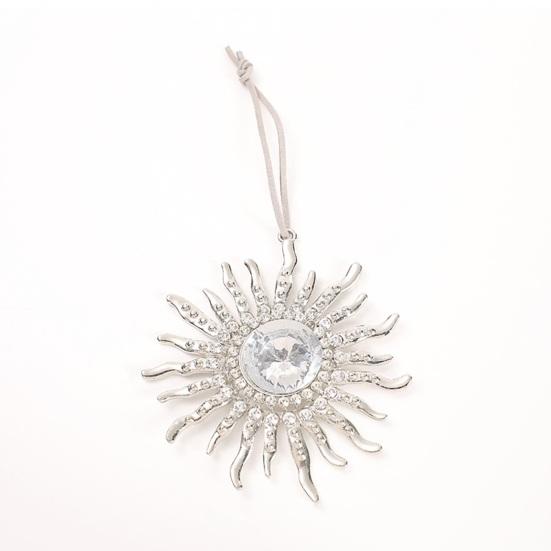 Rhinestone Vedhæng Sol Halvmåne Blomst Design Zinklegering Glitrende Bilinteriør Charme med Snor Auto Hængende Pynt