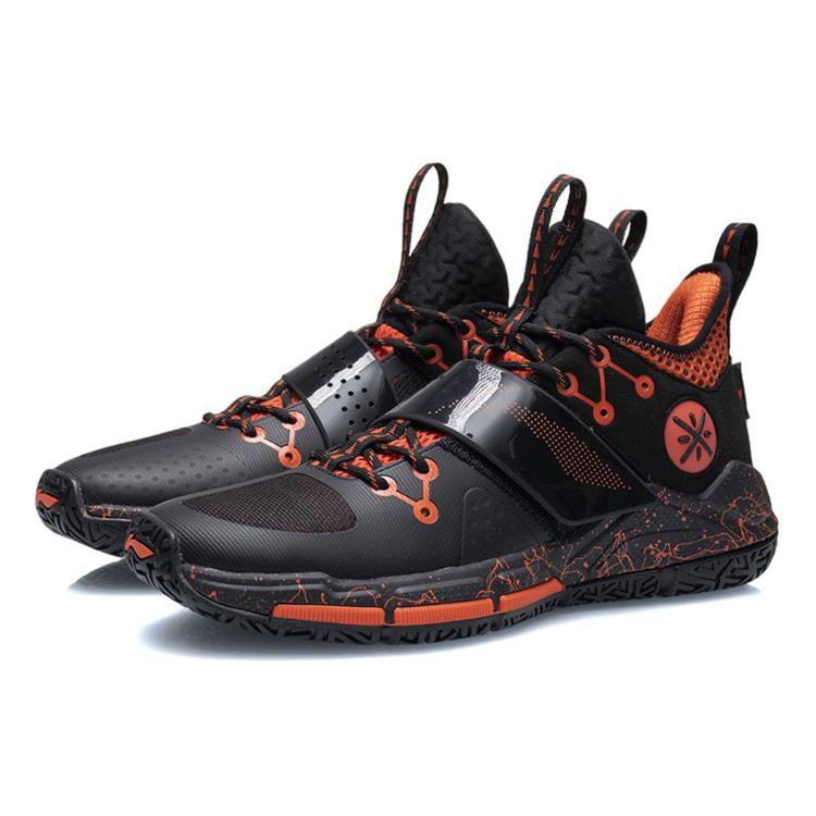 Li Ning Wade Block Textile, Synthetic Leather Cushioning Slip Resistant Abrasion Resistant Coverage Support Low top ABPR065-6