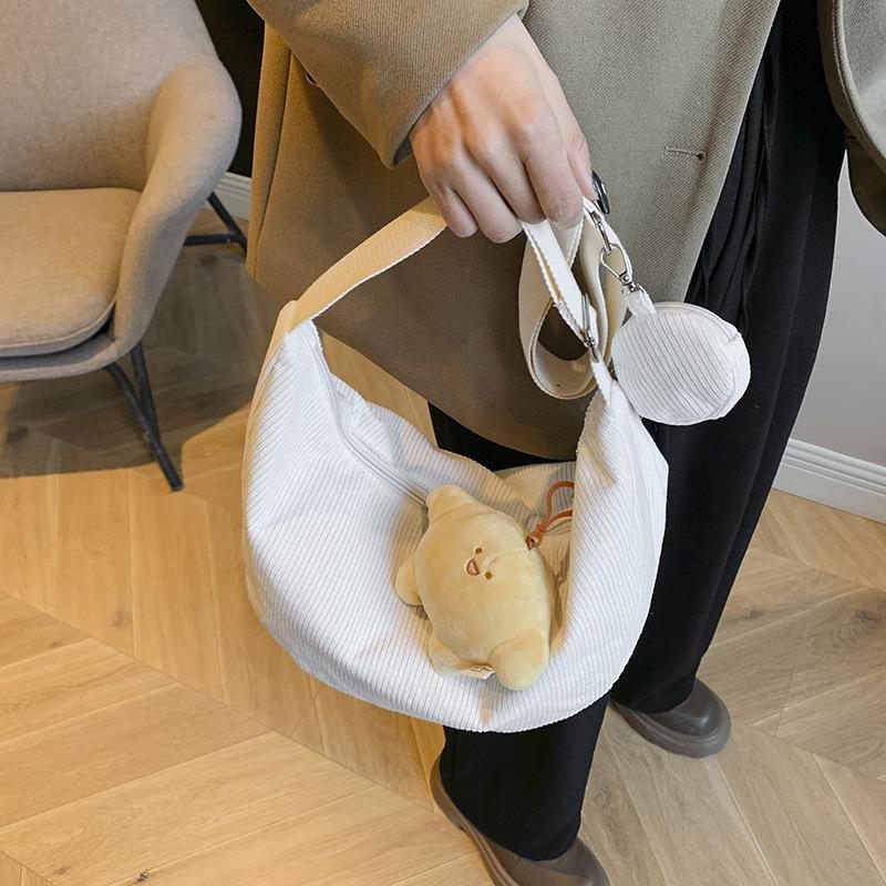 Mother and child bag two-piece set new shoulder bag fashion corduroy messenger bag