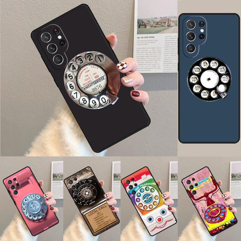 Retro Telephone Rotary Dial Phone Case For Samsung Galaxy Note 10 Pro S26 S25 S24 S23 S22 Ultra Plus S21 FE S20 Shockproof Cover