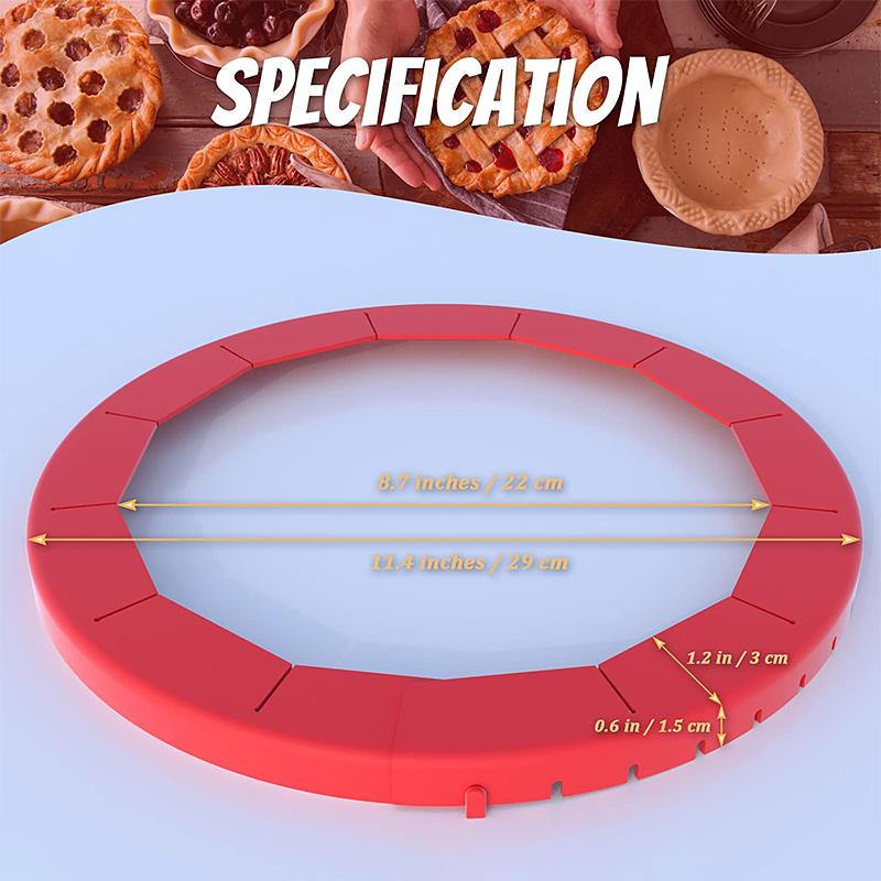 Adjustable Pie Crust Shield Reusable Silicone Pie Protectors Bake Crust Protector Cover Pie Pizza Baking Kitchen Tools