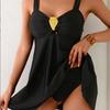 Women's Split Skirted Bikini Swimsuit with Tummy Control and Shorts