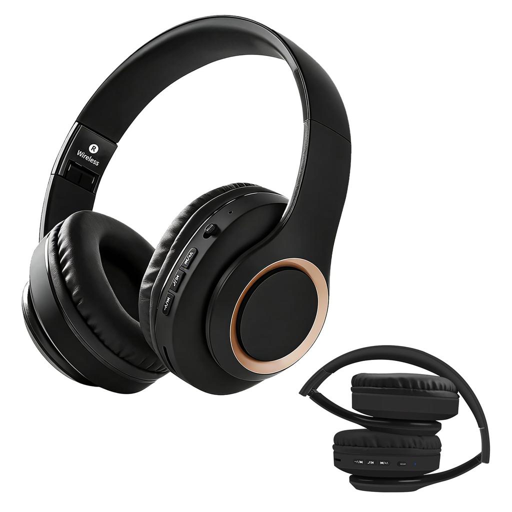 Wireless Headphones Bluetooth 5.3 Over-Ear Bluetooth Headphones Low Latency Closed-Back Design Built-in Microphone Lightweight and Comfortable