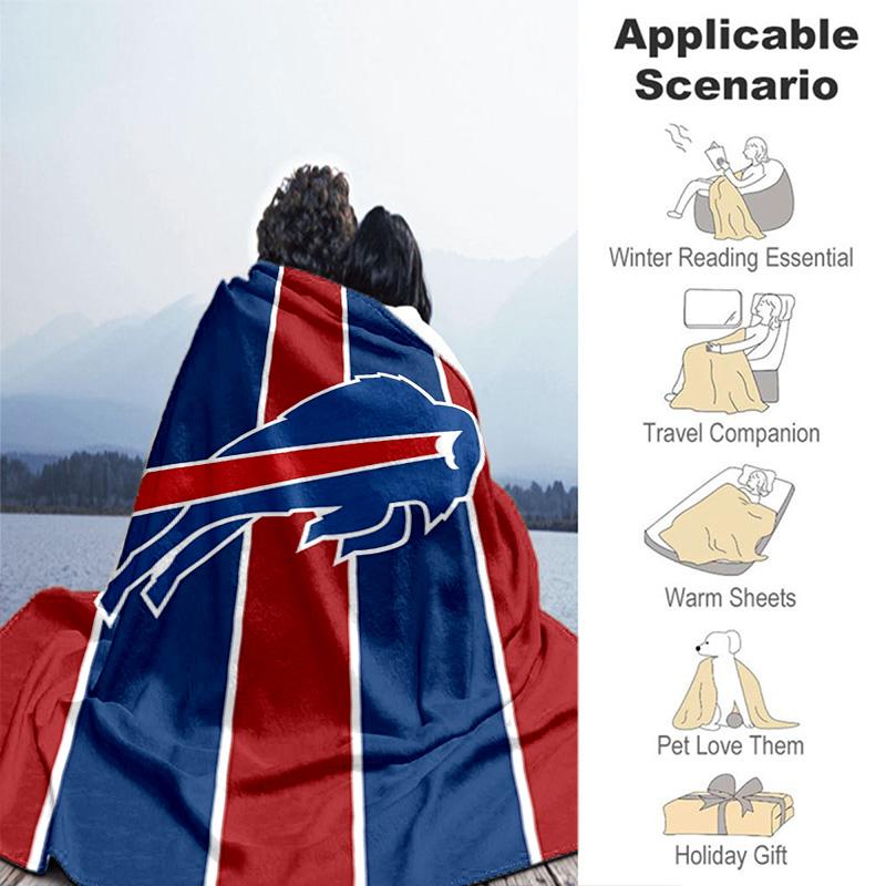 Buffalo Bills Nfl Team Logo Print Blanket Blanket Sofa Blanket Digital Printing Machine Washable Nap Blanket