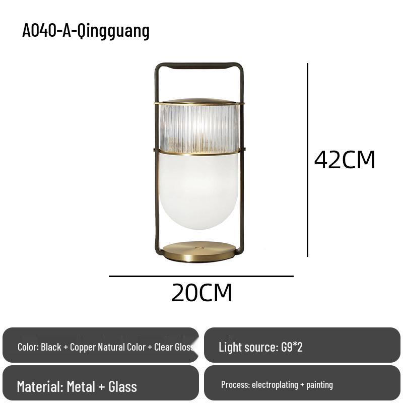 Nordic Modern Minimalist Glass Bedside Lamp for Designer Showrooms, Hotels & B&Bs