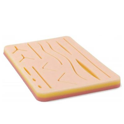 Prática de sutura Silicone médico 3 camadas almofada de sutura treinamento de modelo de pele humana