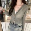 Small fragrance of high-grade hollow thin knit cardigan women early spring new short style pure spice girl outside