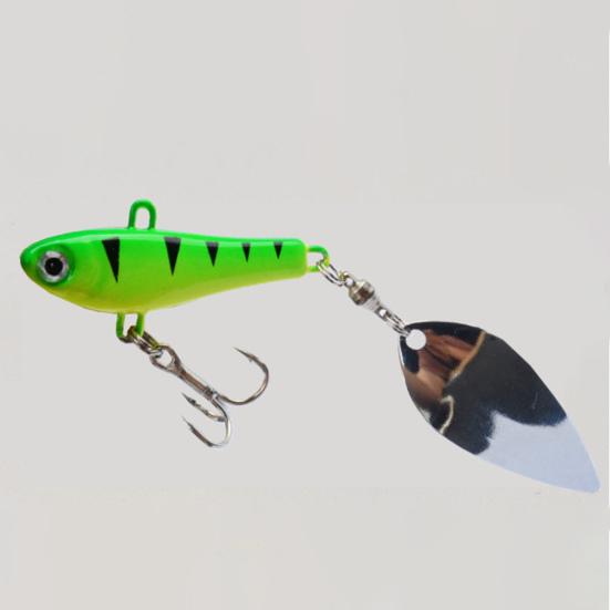 5Pcs Fishing Lures Realistic Looking Bright Colors Rotation Spoons Freshwater Spinner Artificial Metal Lures Hard Baits