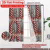 Set Of 2 Flat Printing Candy Cane Wonderland Chic Curtain Fabric Versatile Polyester Curtains Gifts Ldeal Living Room Perfect For Sitting
