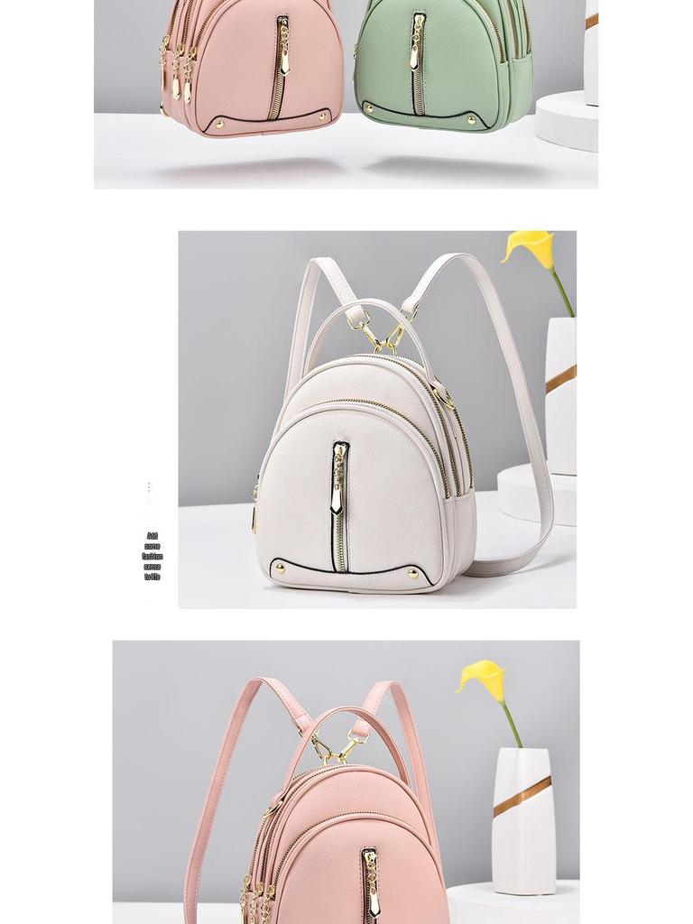 2023 Trendy Korean Style Small Backpack: Simple, Versatile Round Women's Shoulder & Crossbody Bag