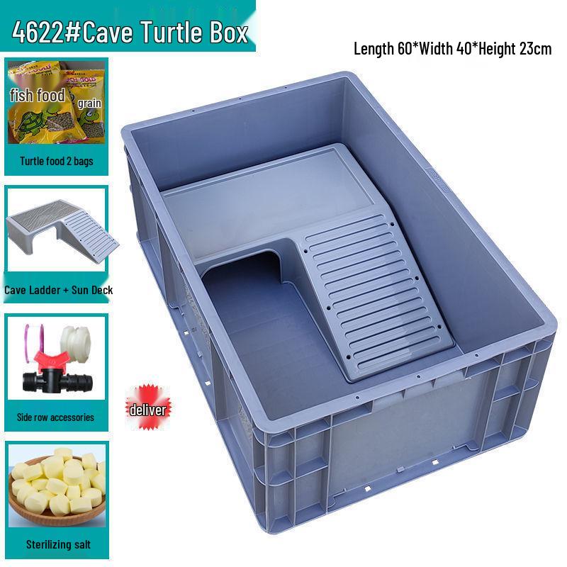 Large Plastic Turtle Tank with Sunning Platform and Breeding Box