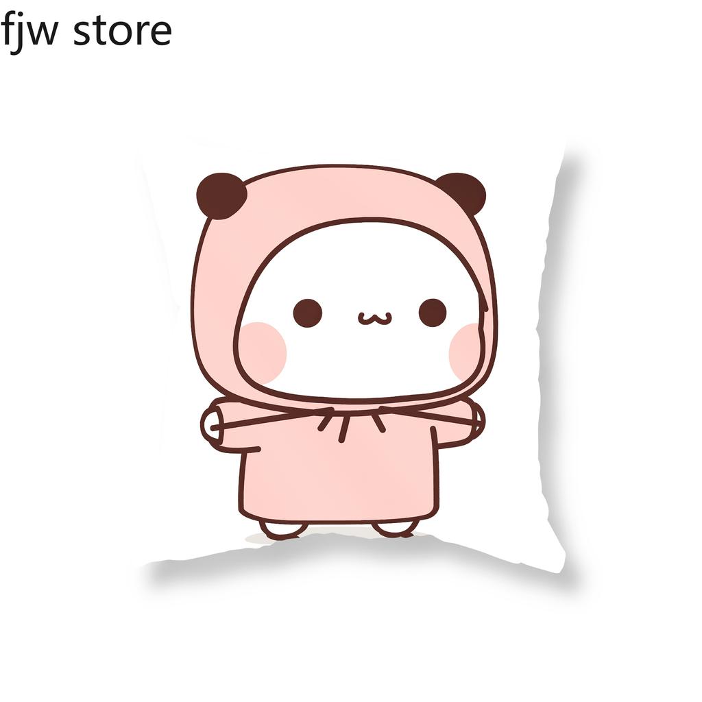 Cute Anime Red Panda Boob Throw Pillow Cover Witch Vampire Mummy Zombie Halloween Party Decor Sofa Cushion  Home