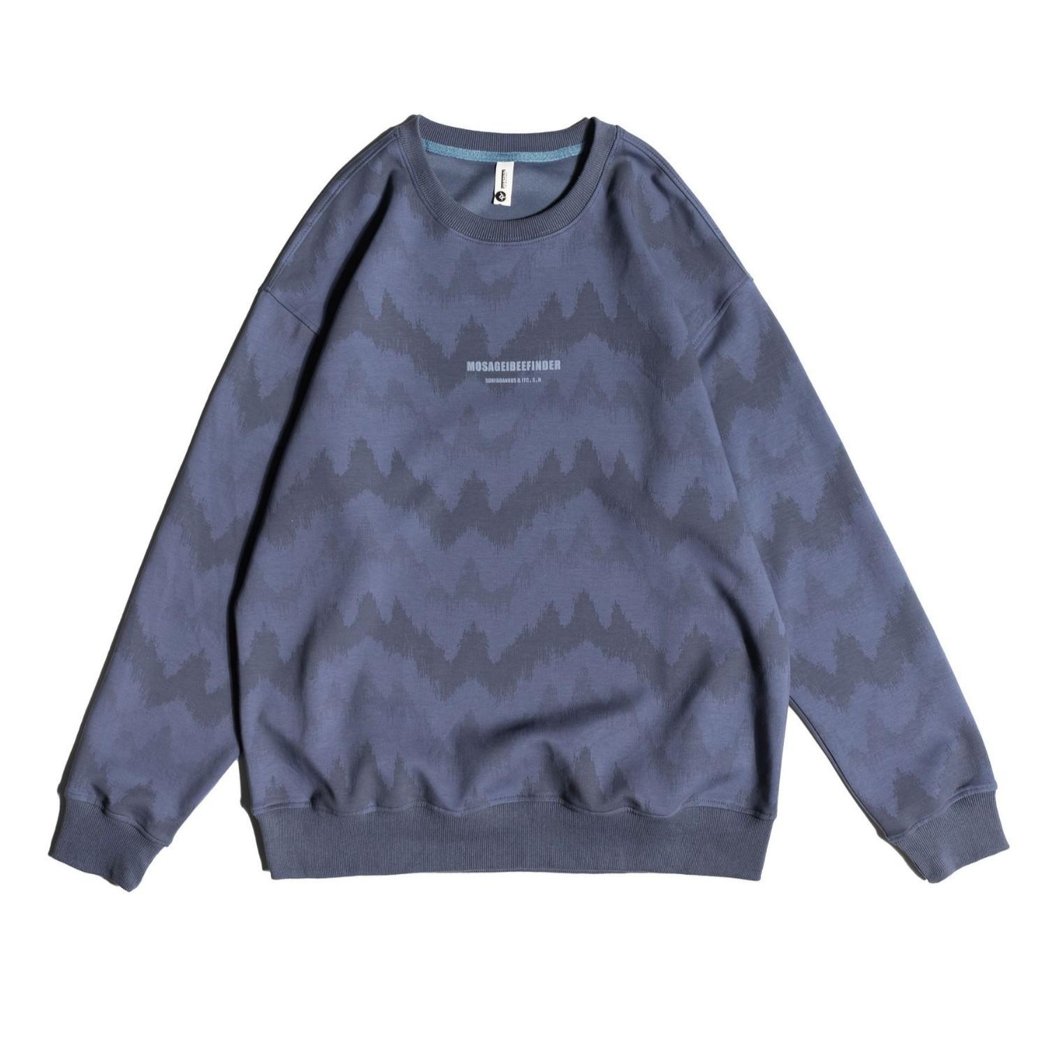 Трендовый американский свитер мужской тяжелый воздушный слой трикотажный круглый вырез — фото 6