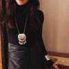 Vergulde Koperen Schelp Druppelhanger met Stoere Achterketting