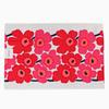 Marimekko Unikko Tea Towel and Placemat Set of 2 (White, Red, and Black) 070683 001 [Parallel Import]