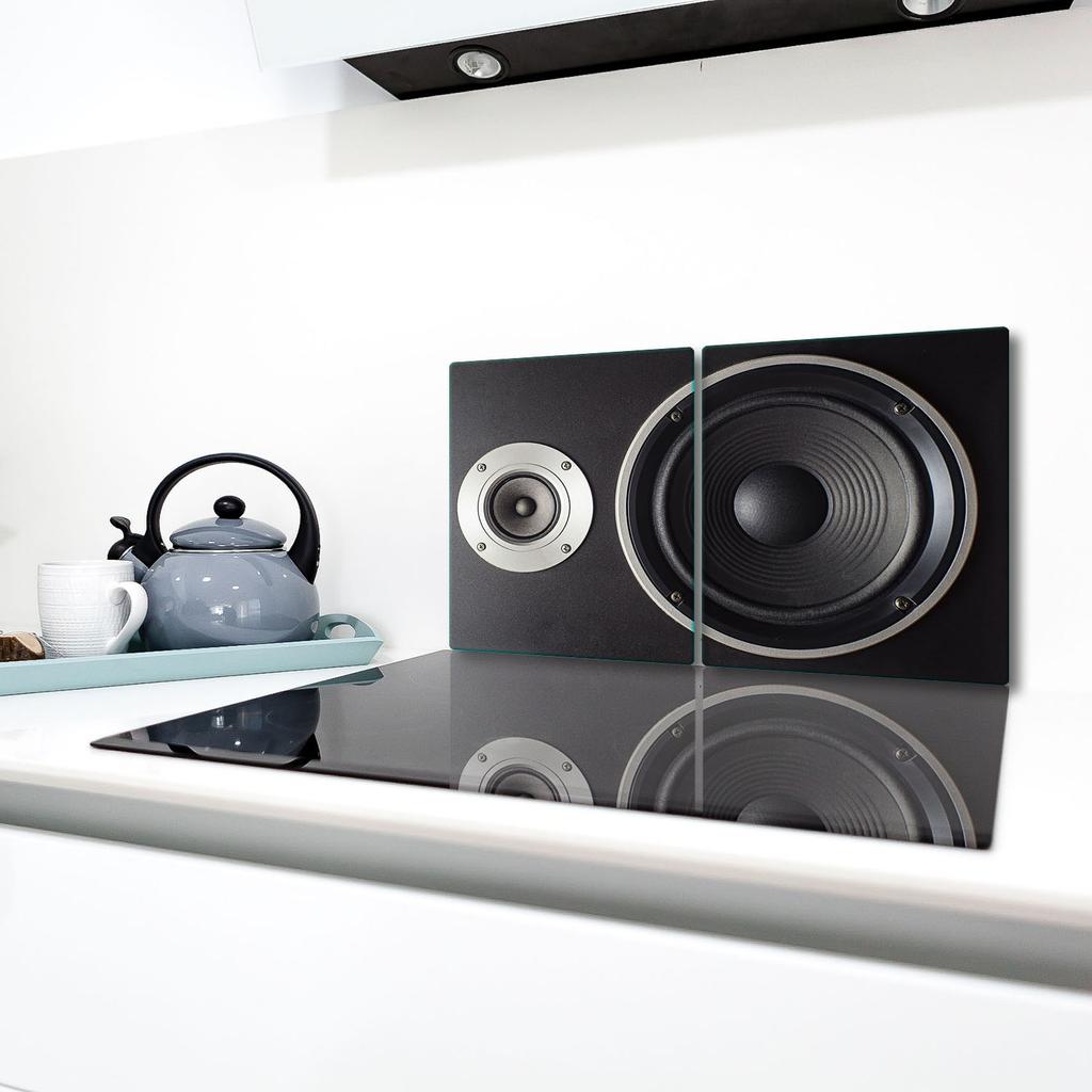 2x GLASS PROTECTIVE PLATE FOR STOVE 40x52 SPEAKER