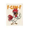 F-Caw-F Chicken FCAWF Humor Quote Rooster Meme Blanket Cover Fleece Super Soft Throw Blankets for Car Sofa Couch Bedroom Quilt