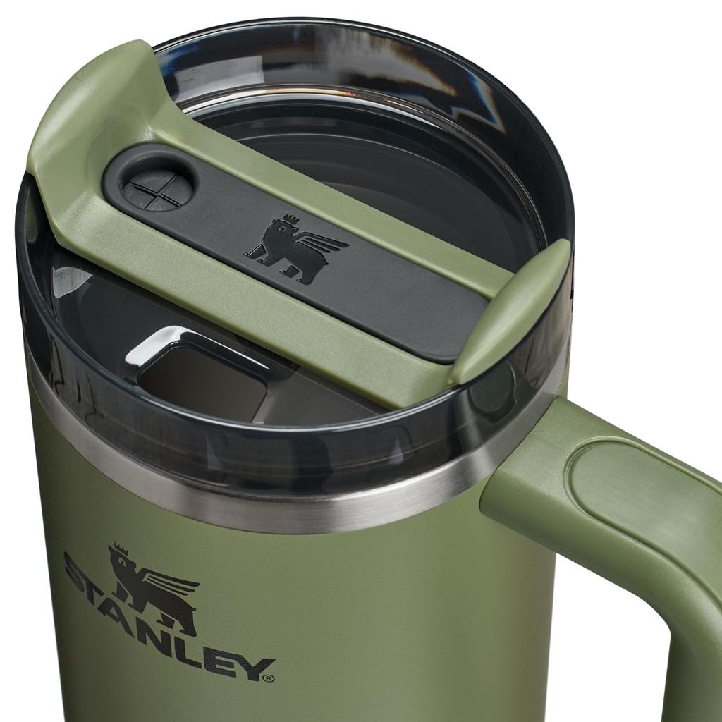 Stanley 1913 Quencher Flow State Vacuum Insulated Dried 30 oz L H2.0 Tumbler, Pine, / 0.89