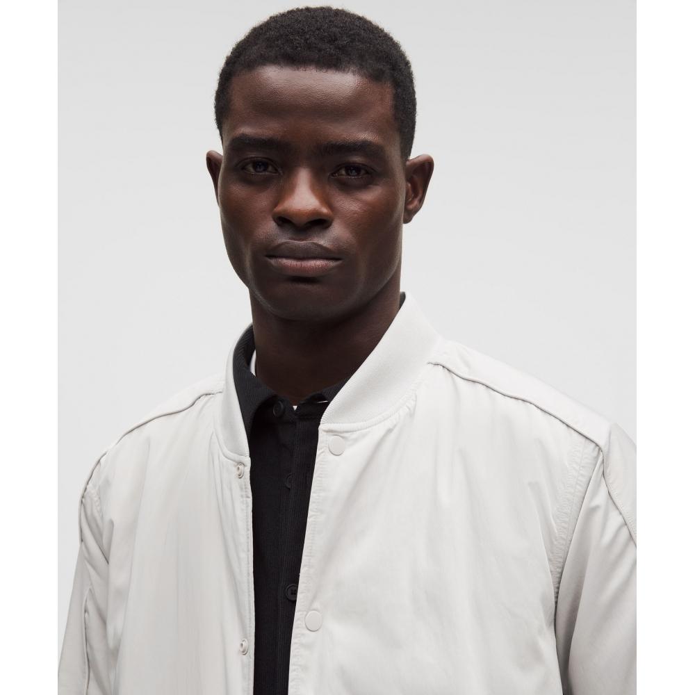 Lululemon Men S Collegiate Bomber Jacket Dove Grey