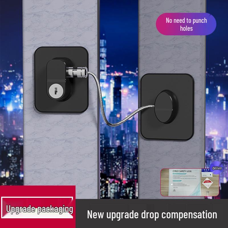 Child-Safe No-Drill Multifunctional Lock: For Windows, Fridges, Drawers, Cabinets, Toilets