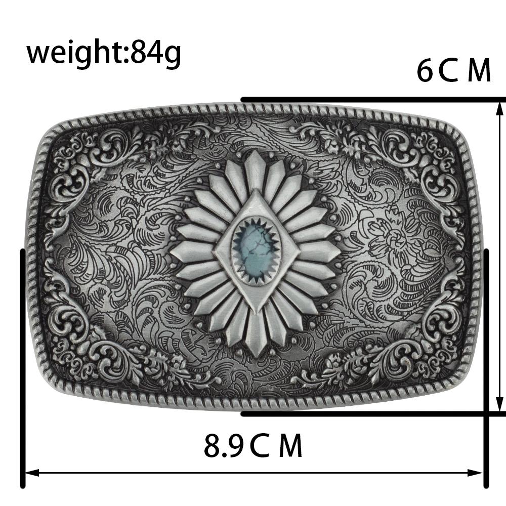 Classical Silver Carved Flower Pattern Buckle Enamel Sapphire Genuine Leather Belt For Women Men Belts Gift