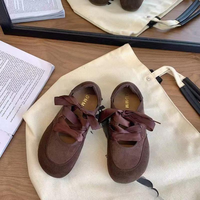 

Модные французские туфли Мэри Джейн 2025 Новые Ретро Стиль Бант Сатин Кружево Плоская Универсальные Женские Одинарные 35