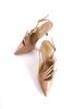 Women's Fashion Style Special Design Three-Stripe Buckled Low Heel Shoes