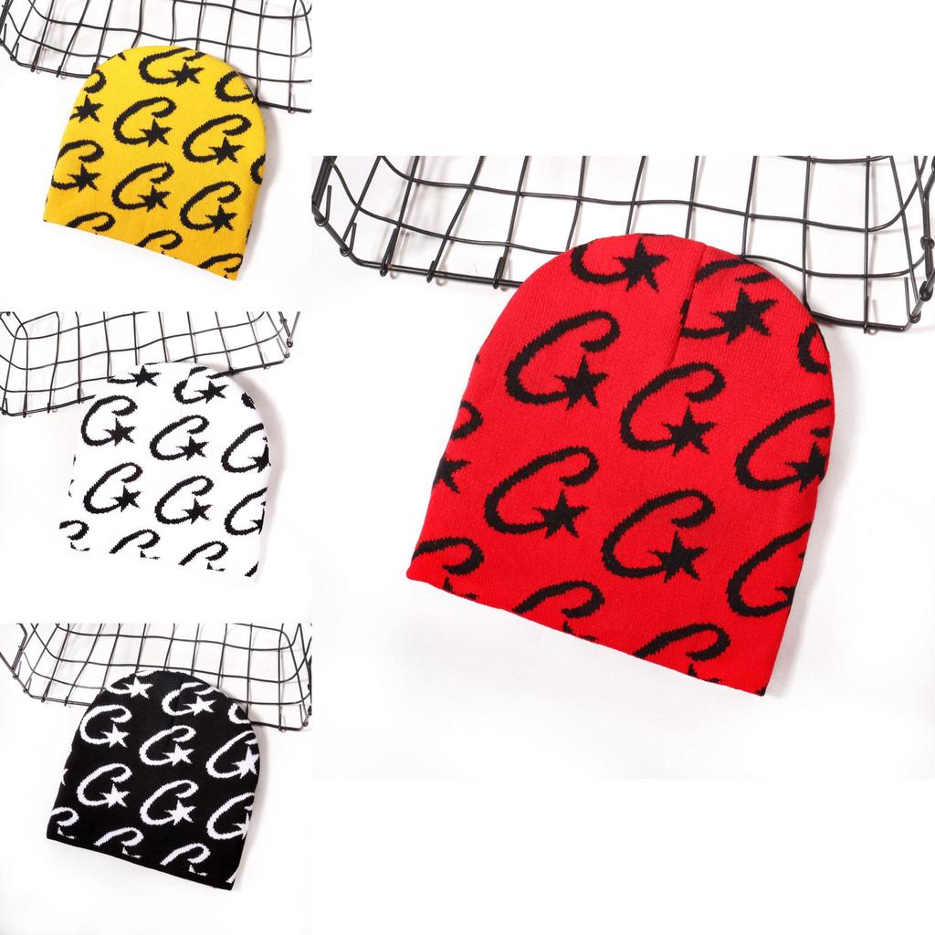 Modische Strickmütze mit Sternenmuster, Unisex, warm für Herbstaktivitäten