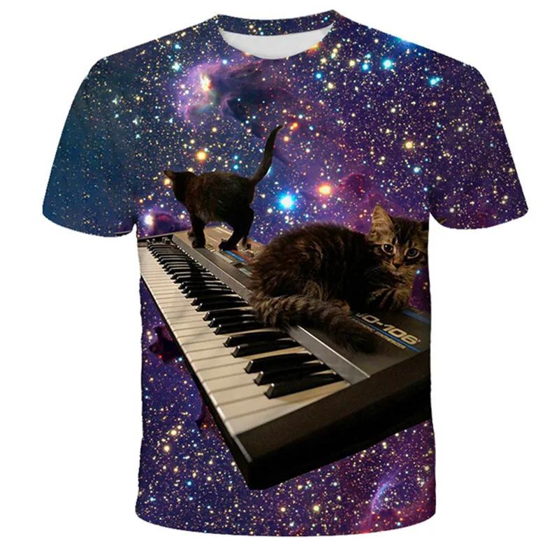 2025 Kawaii Cat 3D Print T Shirt Kids Summer Fashion Casual T-shirt Boy Girl Unisex Children's Clothing Tshirt Girls Clothes Tops