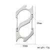 Stainless Steel Multi-functional Carabiner Keychain with Bottle Opener and S-shaped Climbing Hook