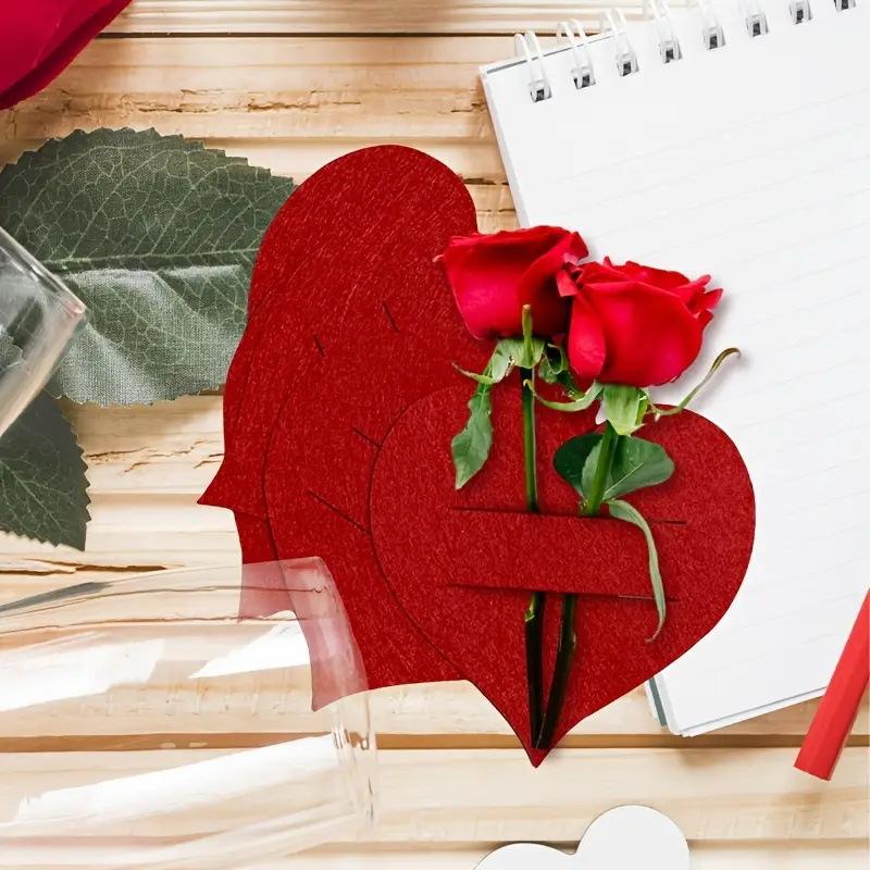 10Pcs Heart-Shaped Knife And Fork Covers, Valentine'S Day And Birthday Party Decoration Items, Home Tabletop Ornaments