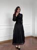 2025 Winter Elegant Light Luxury Long Sleeve Waist-Cinching Dress for Women